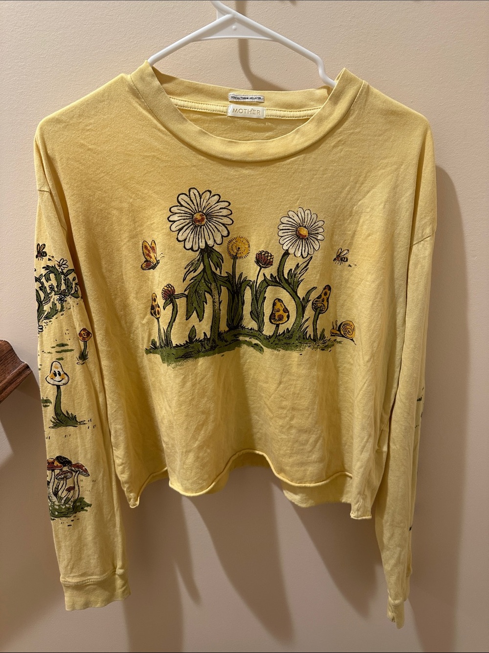 MOTHER Denim Wild Floral Garden T-Shirt Size Medium Like New